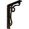 Ekena Millwork Orleans Wrought Iron Bracket, (Single center brace), Antiqued Bronze 1 1/2"W x 7 1/2"D x 10"H BKTM01X07X10SOLABZ - alternate 1